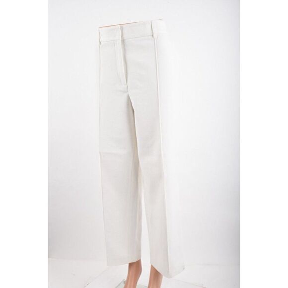 Akris Punto Womens Ferry Pants Trousers Cream Red Side Stripe EU 46 US 14 NWT - Picture 3 of 7